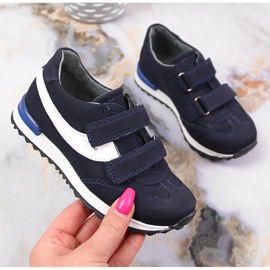Sapatos de menino com velcro azul marinho Kornecki 6122 1