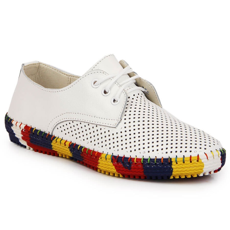 Confortáveis ​​sapatos de couro branco Artiker a céu aberto 1