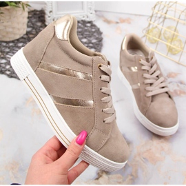 Sapatos de couro com cunhas bege Filippo 2