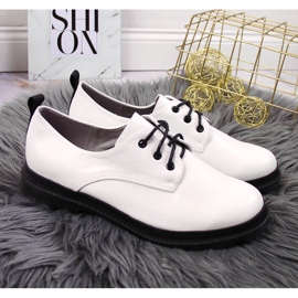 S.Barski Sapatos de senhora com atacadores, branco S. Barski 2