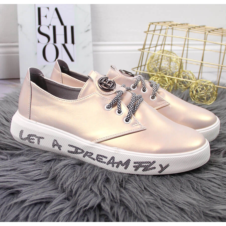 S.Barski Brogues femininos com plataforma rosa pérola S. Barski 2