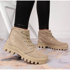 Tênis Filippo de mulher bege de couro 2