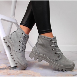 Bota sapatilha feminina de couro Filippo cinza 1