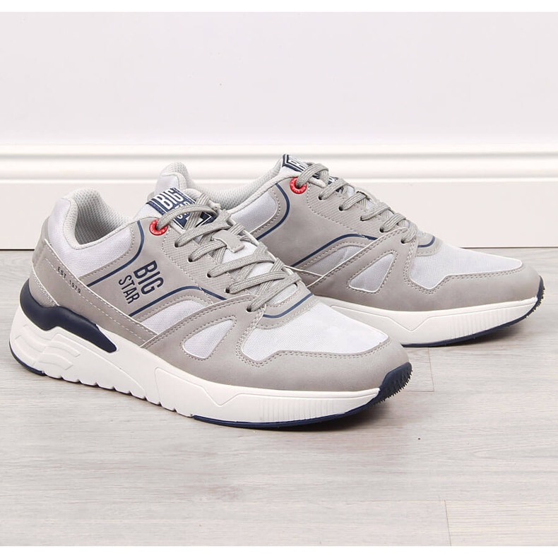 Sapatos esportivos casuais masculinos cinza Big Star JJ174276 1