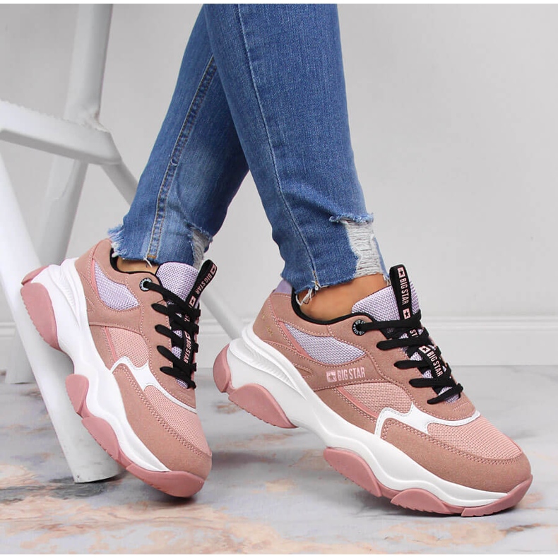 Tênis esportivo feminino rosa Big Star JJ274577 1