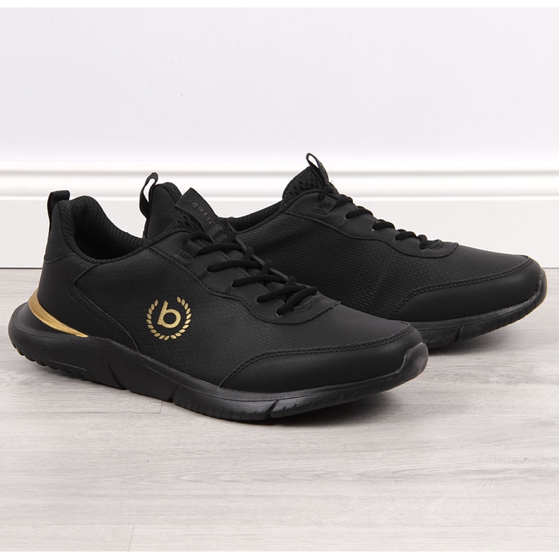 Sapatos desportivos casuais masculinos Bugatti pretos 1