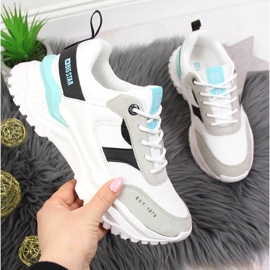 Sapatilhas brancas Big Star JJ274A412 de mulher brancas branco cinza multicolorido 1