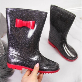 Galochas femininas de brocado preto American Club 1