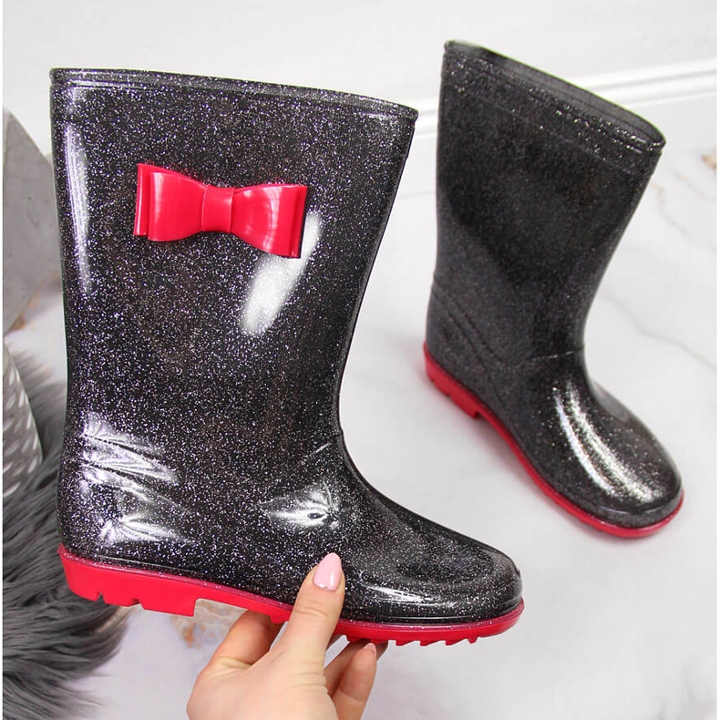 Galochas femininas de brocado preto American Club 1