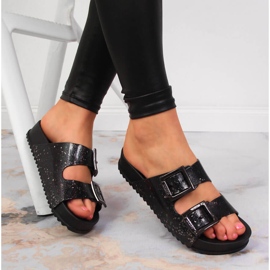 Chinelos femininos de borracha Zaxy pretos HH285158 1