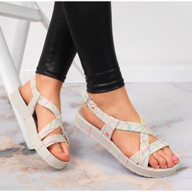 Sandálias femininas de borracha com perfumado Zaxy HH285264 bege 1