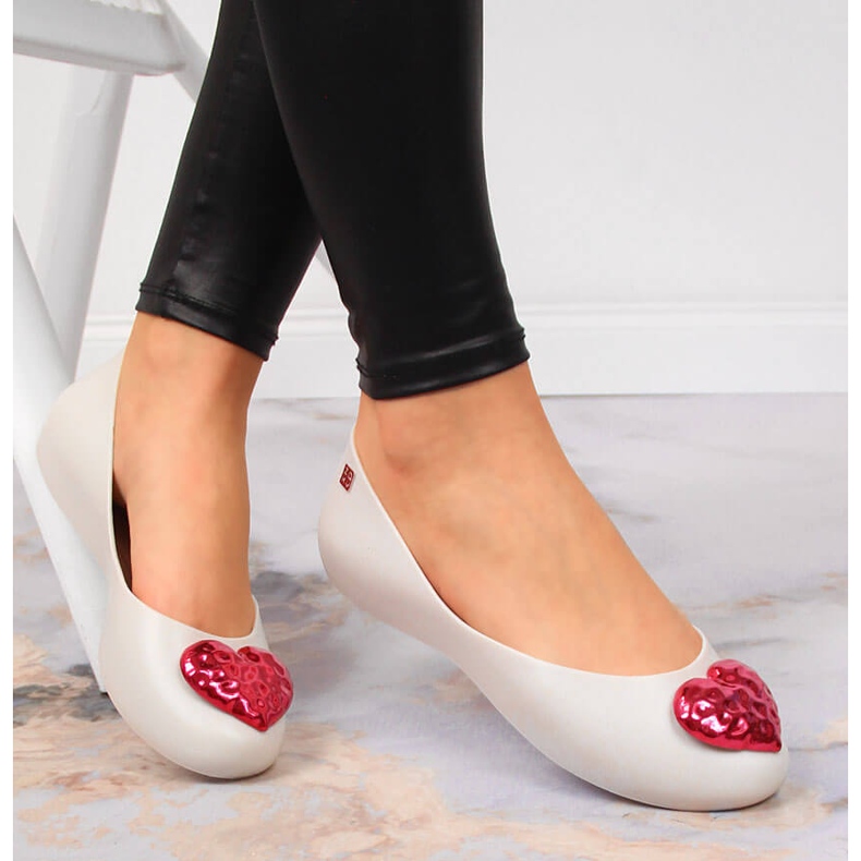 Bailarinas femininas meliski com coração bege Zaxy JJ285045 1 Bailarinas femininas meliski com coração bege Zaxy JJ285045 1