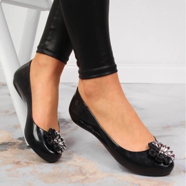 Bailarinas femininas meliski com uma flor preta Zaxy JJ285048 preto 1 Bailarinas femininas meliski com uma flor preta Zaxy JJ285048 preto 1