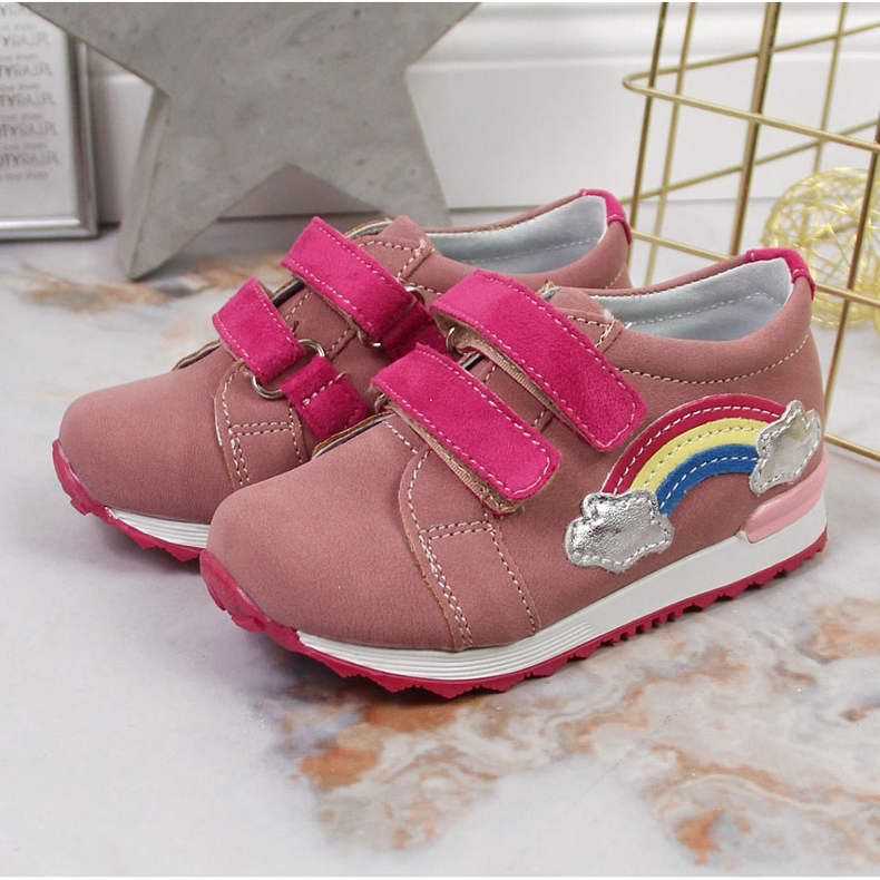 Sapatos de menina com velcro lila Kornecki 6775 roxo multicolorido 2