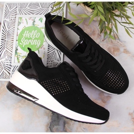 Sapatos de cunha pretos de mulher Jezzi 1