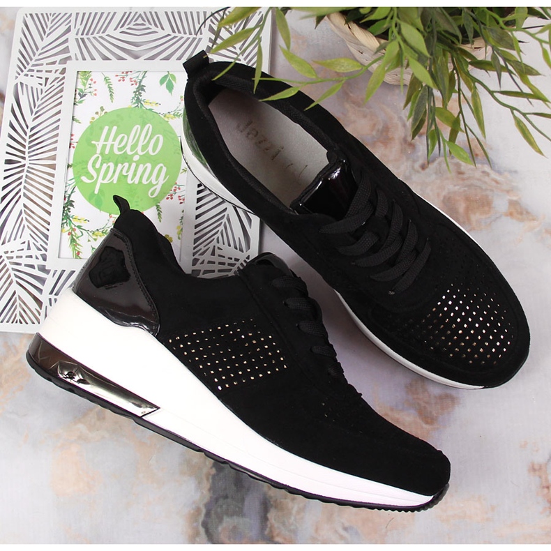 Sapatos de cunha pretos de mulher Jezzi 1