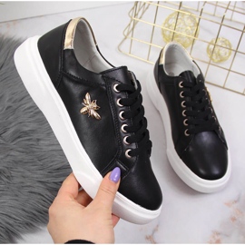 Sapatos de mulher em pele com plataforma Vinceza preta preto 1