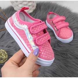 Atletico Ténis de menina Atlético cor-de-rosa com velcro 1