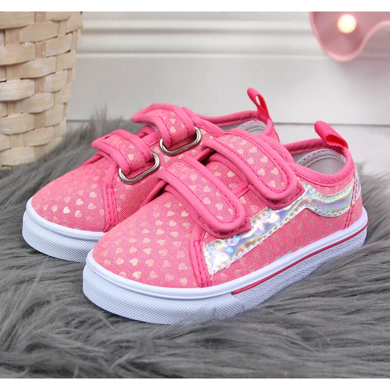 Atletico Ténis de menina Atlético cor-de-rosa com velcro 2 Atletico Ténis de menina Atlético cor-de-rosa com velcro 2