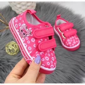 Atletico Tênis feminino Atlético de velcro rosa com flores 1 Atletico Tênis feminino Atlético de velcro rosa com flores 1