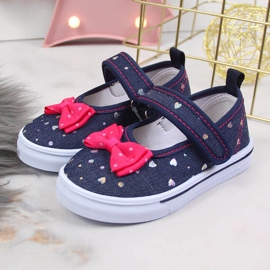 Atletico Bailarinas de menina com velcro Atlético azul marinho azul-marinho 2