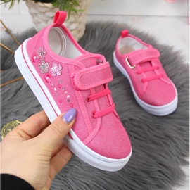 Atletico Ténis de menina Atlético cor-de-rosa com velcro 1 Atletico Ténis de menina Atlético cor-de-rosa com velcro 1