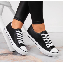 Atletico Tênis baixo atlético de couro eco preto 1