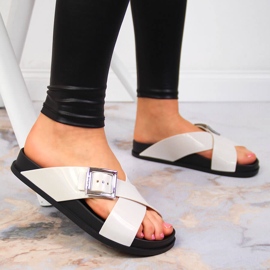 Chinelos femininos meliski creme Zaxy JJ285057 bege multicolorido 2