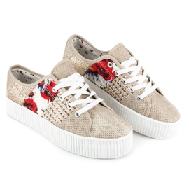 Kylie Tênis feminino na plataforma marrom 1