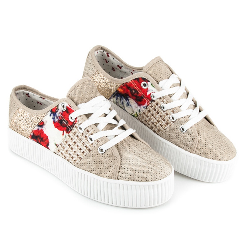 Kylie Tênis feminino na plataforma castanho 1