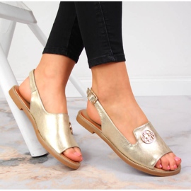 Sandálias femininas com decoração Filippo dourada dourado 1