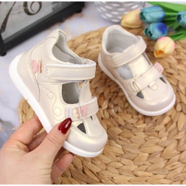 Sandálias de menina douradas American Club dourado 1