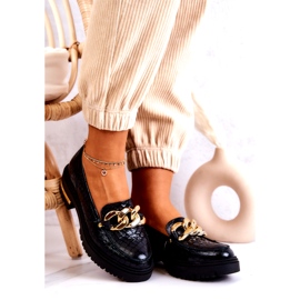 PA2 Mocassins femininos de couro mocassins preto mollie 1