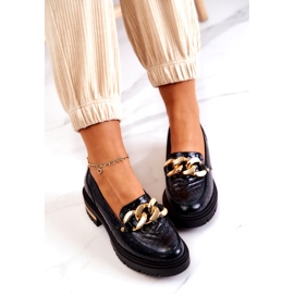 PA2 Mocassins femininos de couro mocassins preto mollie 4