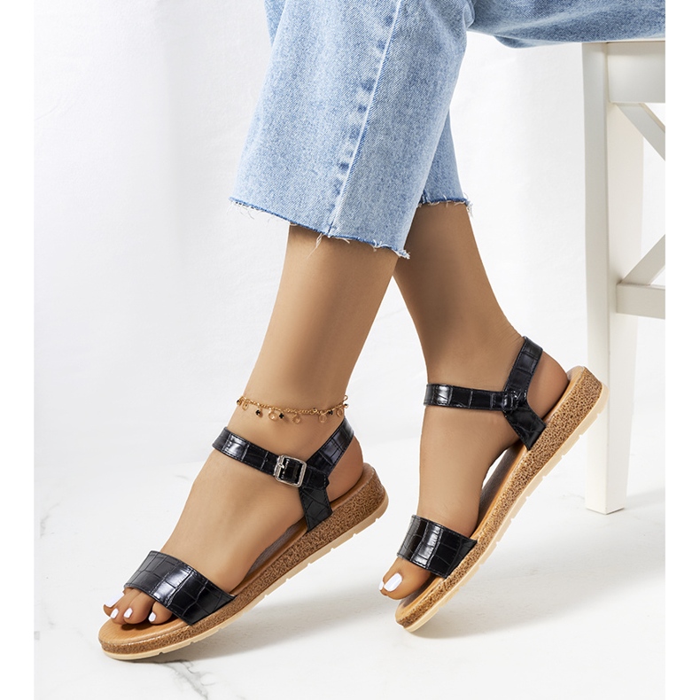 Sandálias pretas de mulher Speier preto 1