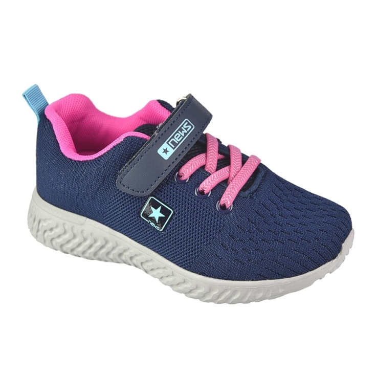 NEWS NOTÍCIAS Sapatos desportivos com velcro 22DZ23-4843-M Azul marinho rosa 1