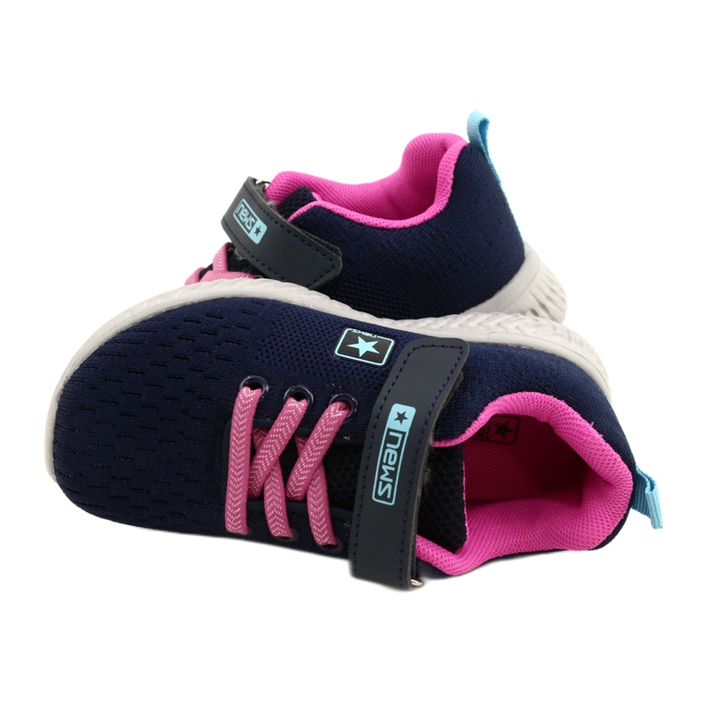 NEWS NOTÍCIAS Sapatos desportivos com velcro 22DZ23-4843-M Azul marinho rosa 6