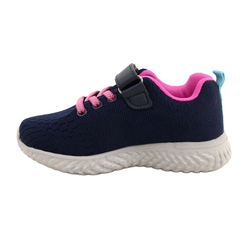 NEWS NOTÍCIAS Sapatos desportivos com velcro 22DZ23-4843-M Azul marinho rosa 2