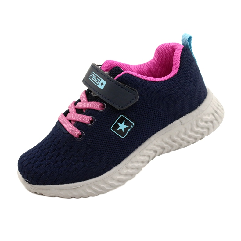 NEWS NOTÍCIAS Sapatos desportivos com velcro 22DZ23-4843-M Azul marinho rosa 5