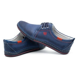 Polbut Sapatos de couro masculino 343 azul marinho 5