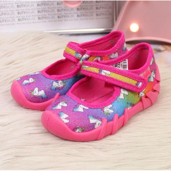 Chinelos de bailarina rosa com velcro Jr. Befado 2