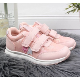 Tênis esportivo Pink Jr American Club com velcro rosa 2