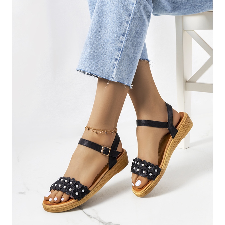 Sandálias pretas de mulher Farra preto 1