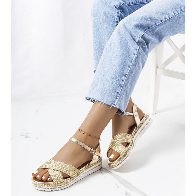 Sandálias douradas de mulher Chirnside dourado 2