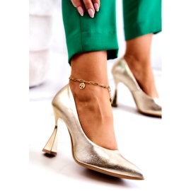 Lewski Shoes Sapatos de couro elegantes Lewski 3181 dourado 4