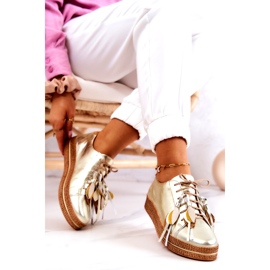 Sapatos de couro dourado Maciejka 04550-25 4
