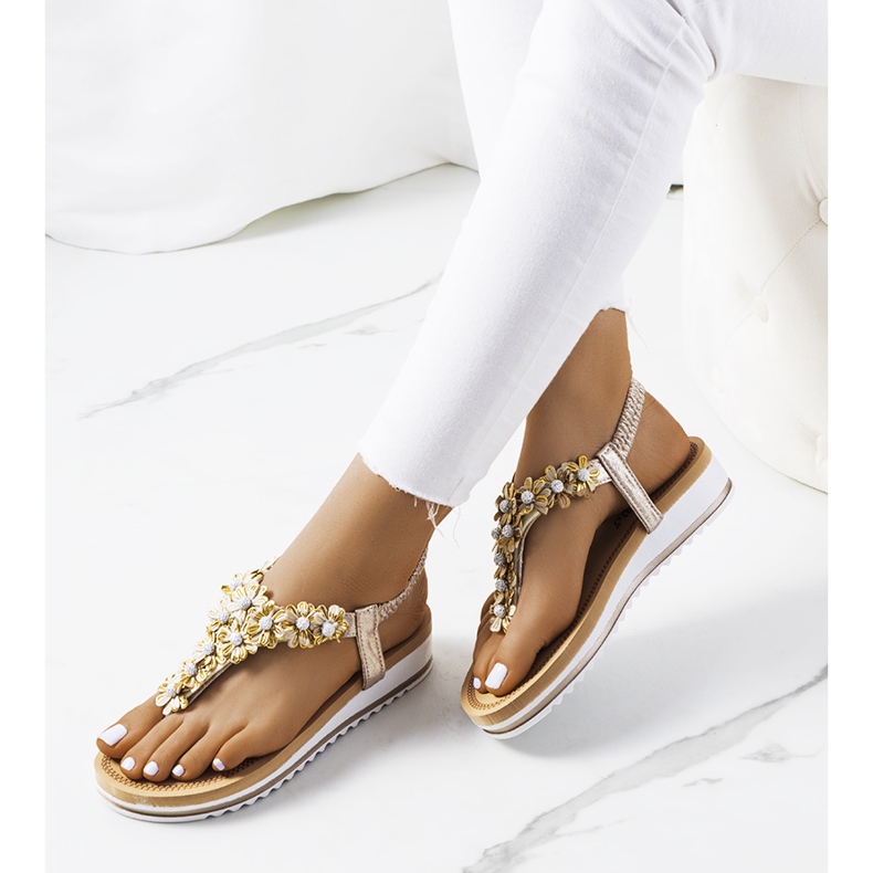 Sandálias femininas Tove douradas dourado 1