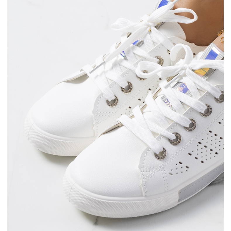 Tênis feminino Impi branco e cinza 1