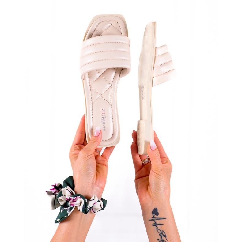 Marquiz chinelos casuais bege 1