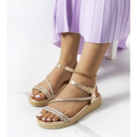 Sandálias femininas Ray Gold dourado 1